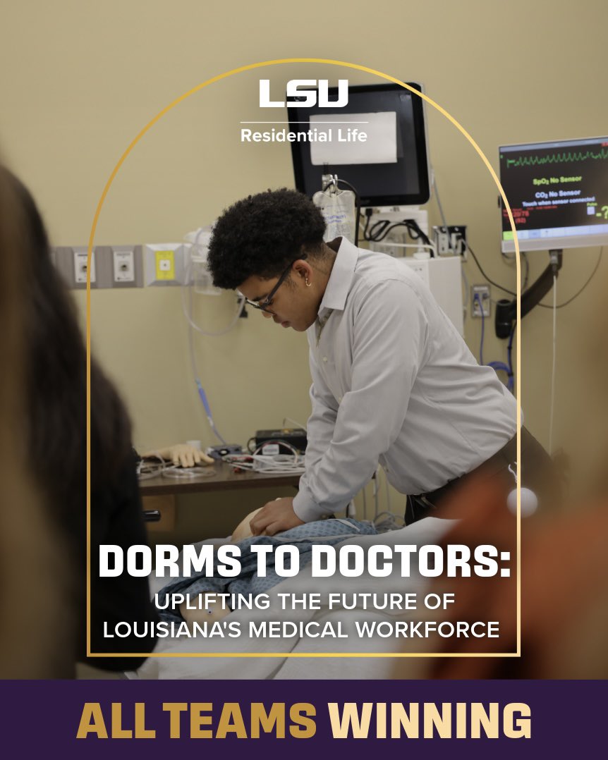 LSU Residential Life (@lsureslife) on Twitter photo 🧵Through the <a href="/lsuscience/">LSU College of Science</a> Residential College’s powerful partnership with <a href="/ololhealth/">Our Lady of the Lake</a>, we are helping build a homegrown pipeline of future physicians, right from our residence halls. #WBTTW 🧵Through the <a href="/lsuscience/">LSU College of Science</a> Residential College’s powerful partnership with <a href="/ololhealth/">Our Lady of the Lake</a>, we are helping build a homegrown pipeline of future physicians, right from our residence halls. #WBTTW