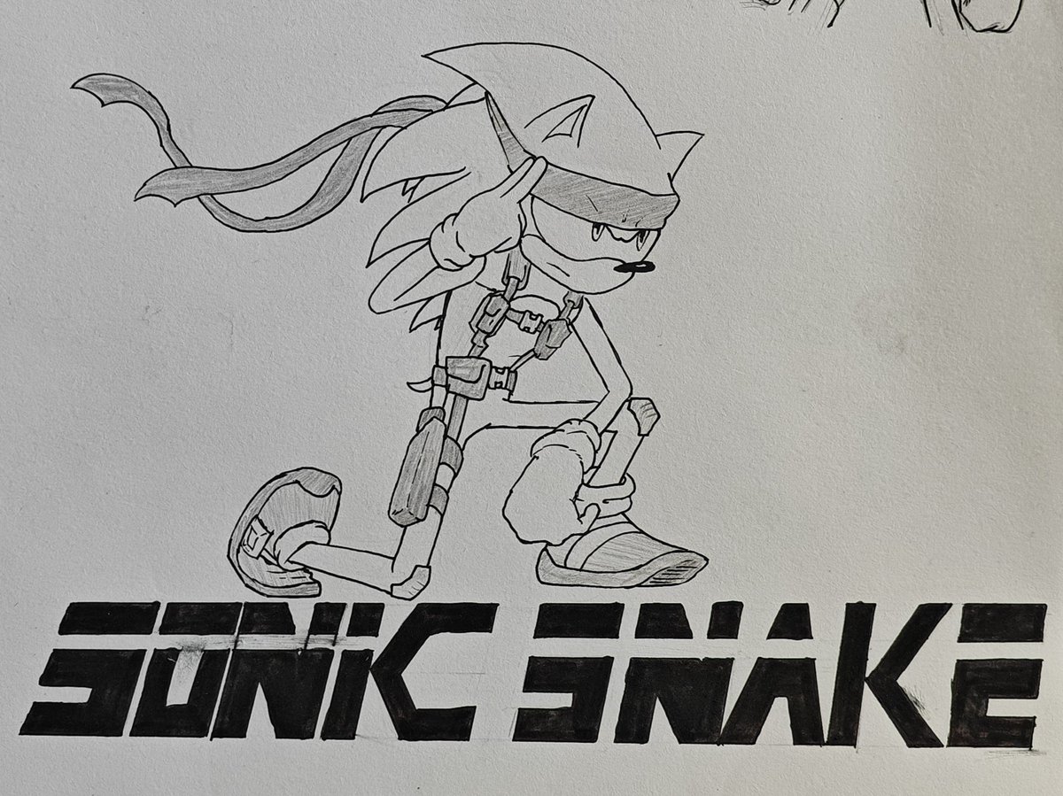 One time, my friend made a typo trying to say "Solid Snake" and said "Sonic Snake"

#MetalGearSolid #SonicTheHedgehog #fanart