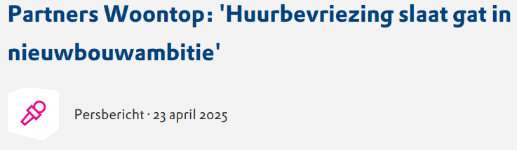 Ik kan me niet heugen dat ik eerder zó'n brede groep van partijen die betrokken zijn bij woningbouw gezamenlijk heb zien optrekken. 

In een gezamenlijk statement waarschuwen Vastgoed Belang, IVBN, Aedes, Bouwend Nederland, NVM, NEPROM, VNG, VNO-NCW, WoningBouwersNL, VTW,