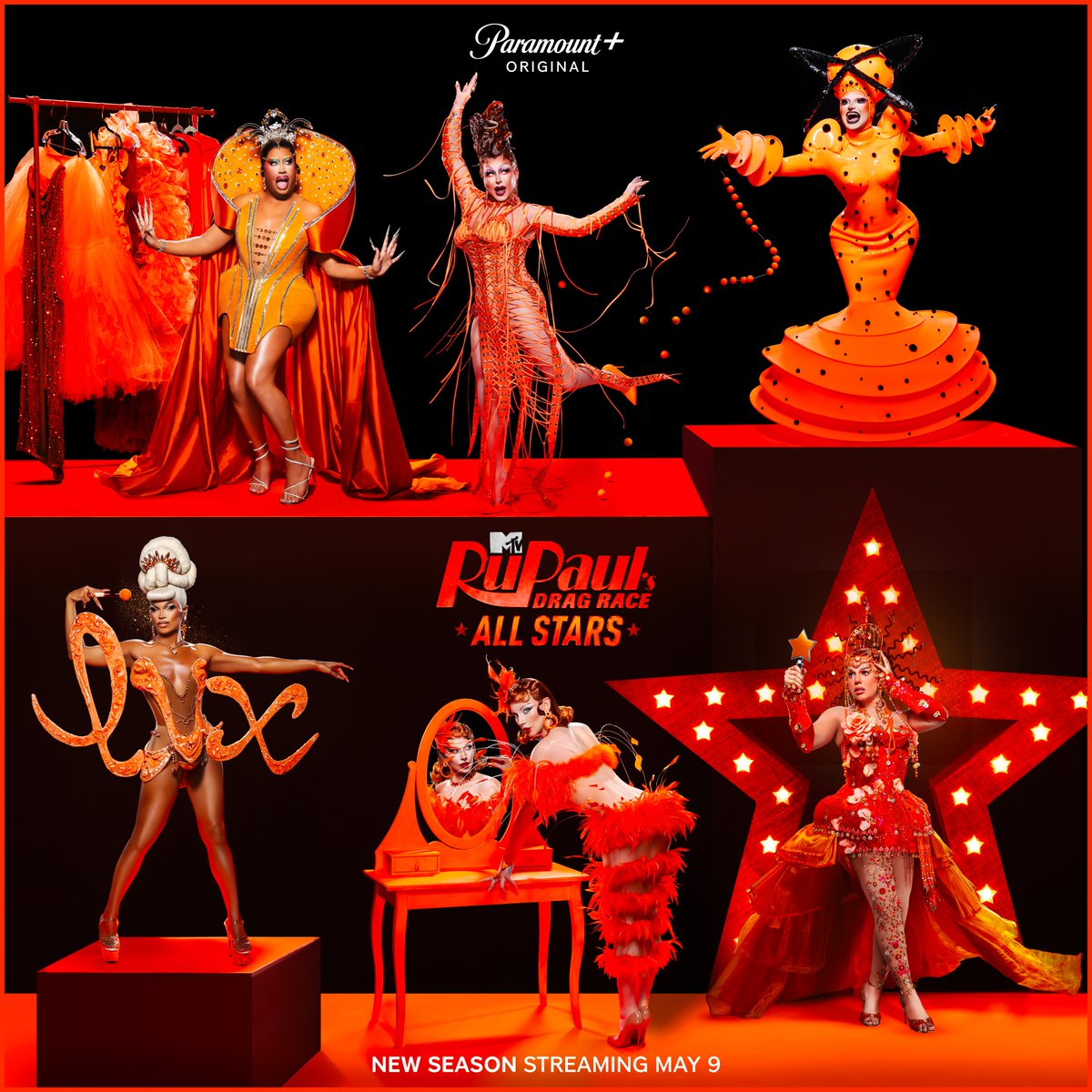 RuPaul's Drag Race (@rupaulsdragrace) on Twitter photo Orange you glad to see them? 🤭
#AllStars10 starts streaming MAY 9 on <a href="/paramountplus/">Paramount+</a>! 👑 Orange you glad to see them? 🤭
#AllStars10 starts streaming MAY 9 on <a href="/paramountplus/">Paramount+</a>! 👑