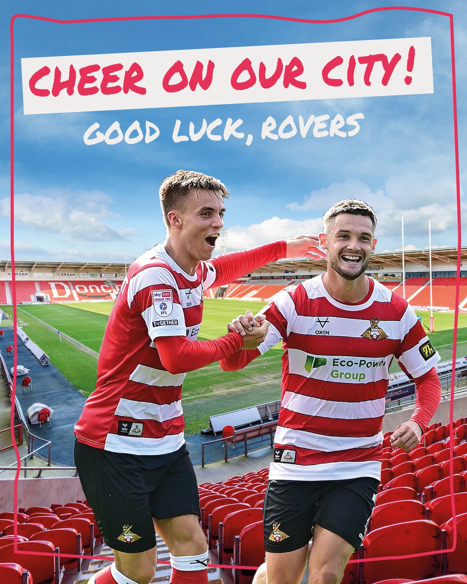 All eyes on Eco-Power this Friday! A win vs Bradford could seal promotion for Doncaster Rovers 🔥

Kick-off: 12:30pm | This Saturday

Let’s pack the stands &amp; push the lads over the line!

Be there for a potential historic moment 👊🔴⚪️
#DRFC