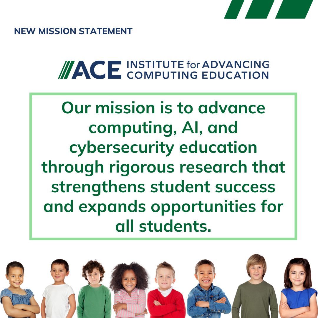 📣 Grounded in values, driven by innovation—our new mission statement reflects our renewed commitment to supporting AI, CS, and cybersecurity education through evidence. 

#CSEd #AIEd #CybersecurityEd