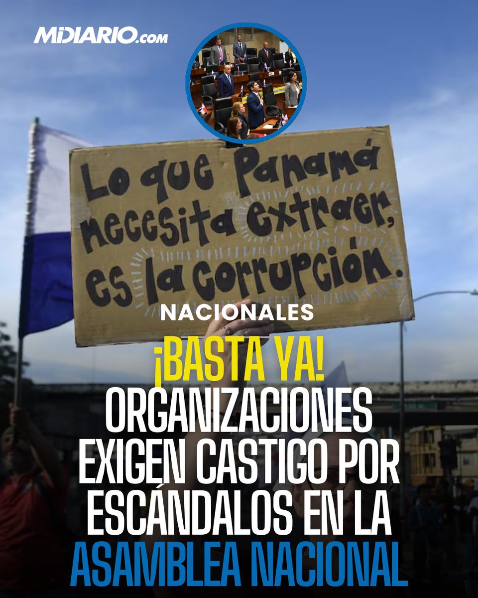 MiDiarioPanama's tweet photo. Más de mil millones manejados sin rendición clara. Organizaciones panameñas respaldan auditorías y piden sanciones fuertes para quienes robaron al pueblo. ¿Se acabó la era de las “botellas”?..

https://t.co/iNmM4ySzrg https://t.co/c05mGEBhzY