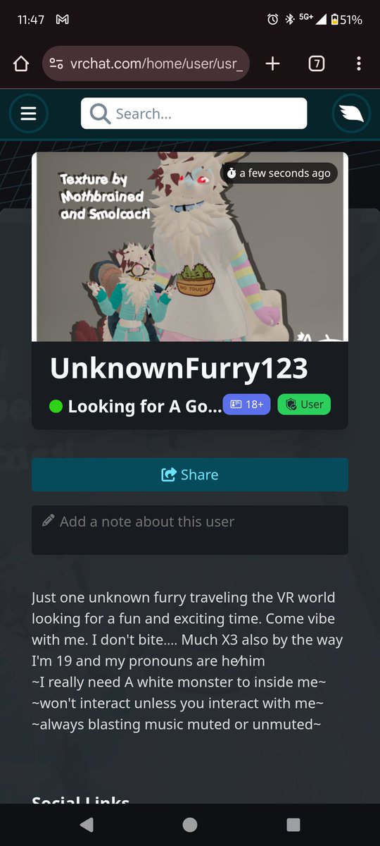 ThatOneUnknownFurry123🔞 tweet media