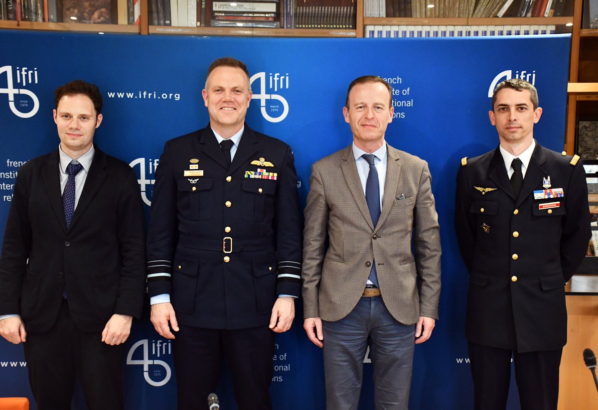 IFRI_'s tweet photo. 🇦🇺🤝🇫🇷 Ifri was pleased to welcome Air Marshal Stephen Chappell, @CAF_Australia @AusAirForce, on the occasion of his visit to France for #ANZAC Day — a valuable exchange on the Indo-Pacific’s strategic landscape and the depth of Australia–France relations. https://t.co/Y5KZj5XKmt