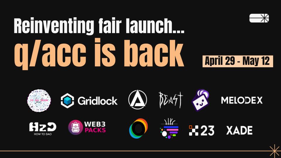 Giveth (@giveth) on Twitter photo ✨ Imagine if your favorite Quadratic Funding rounds let you buy tokens from the projects you love…
Well, that’s what <a href="/theqacc/">Quadratic Accelerator</a> is all about, and Round 2 kicks off next week.
With q/acc, you’re more than donating, you’re investing in early-stage Web3 founders, handpicked for ✨ Imagine if your favorite Quadratic Funding rounds let you buy tokens from the projects you love…
Well, that’s what <a href="/theqacc/">Quadratic Accelerator</a> is all about, and Round 2 kicks off next week.
With q/acc, you’re more than donating, you’re investing in early-stage Web3 founders, handpicked for