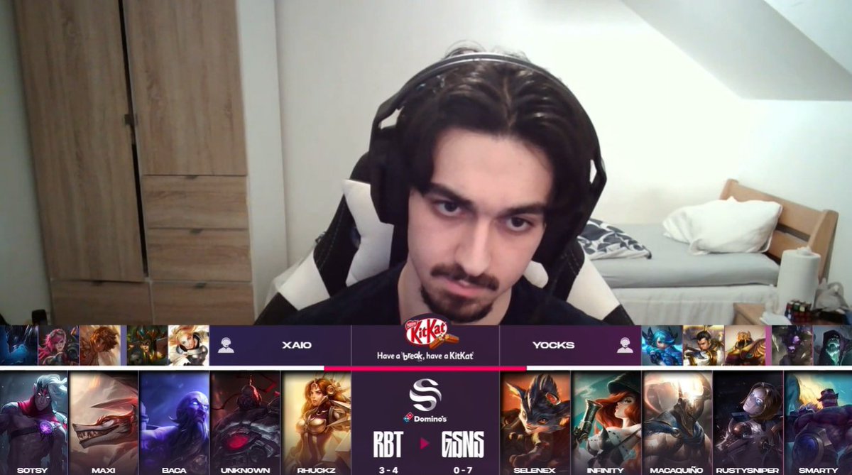 ✍️ DRAFT vs. <a href="/RambootClub/">Ramboot Club</a> 

Selenex - Rumble
Infinity - Pantheon
Macaquiño - Orianna
RustySniper - Miss Fortune
Smarty - Braum

Twitch.tv/LVPes - #SuperligaDominos 🍕