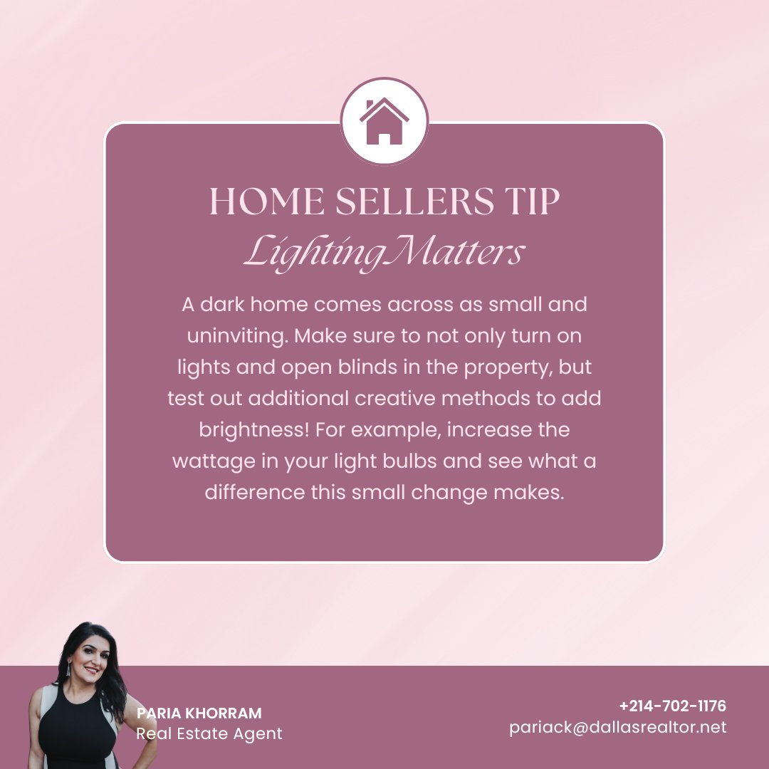 KhorramParia's tweet image. Home Sellers Tip: Don’t underestimate the power of great lighting to create the perfect first impression!

What creative lighting tricks have you used to brighten up a room? Drop your tips below! 💬 

#LightingMatters #HomeSellingTips #RealEstateHacks