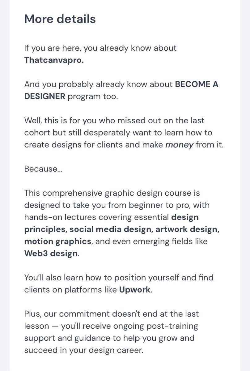 egbokavictory_'s tweet image. Want to learn how to create designs for clients and make money from it?💰
Get BECOME A DESIGNER comprehensive graphic design course.
Get it now at a discount price: selar.com/Becomeadesigne…
