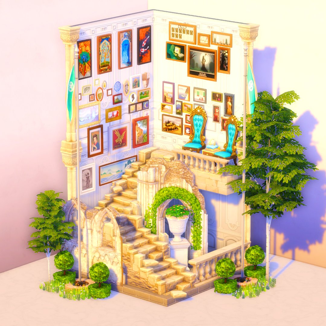 sims4ideas's tweet photo. Tiny royal throne room -  better late then never right? Day 7 of my challenge #aprbuild25 👑🫅 https://t.co/WJpk2Hqvfh