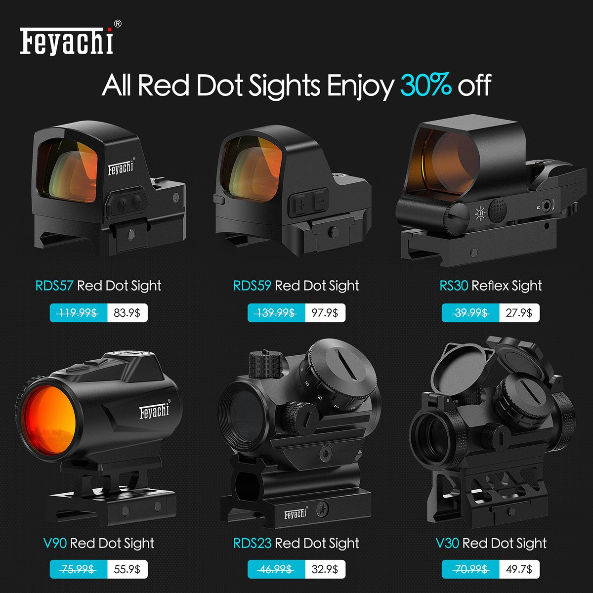 Feyachi_store's tweet image. 🎯 Get 30% OFF on Red Dot Sights at Feyachi! 🎯

Take your aim to the next level with our precision red dot sights. Now, for a limited time, enjoy 30% off your purchase on our website. Simply use code GET30 at checkout! 🔥

👉 Shop now at feyachi.com

#RedDotSights