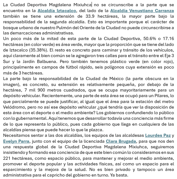 IztacalcoFA's tweet photo. ÁREAS VERDES, CIUDAD DEPORTIVA, VENUSTIANO CARRANZA
@Claudiashein, @IztacalcoAl,@LourdesPaz24, @ClaraBrugadaM, @MetropolisCDMX, @PAOTmx,
@GobCDMX, @SEDEMA_CDMX, @SOBSECDMX, @A_VCarranza, @evelyn_parraA https://t.co/P4gl6bZTUM