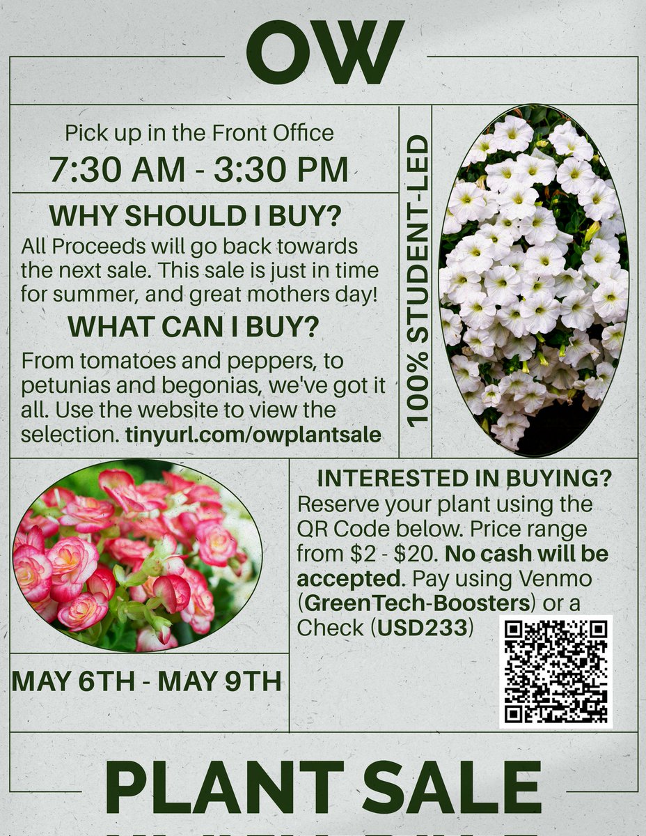 Don't miss this year's OW plant sale! Our marketing students created these awesome ads to help spread the word-check them out for all of the details! 👇
<a href="/OWNovacekOWLS/">Jay Novacek</a>