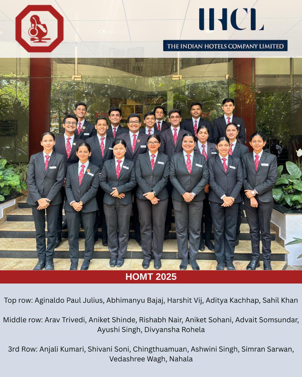 ihmbengaluru's tweet image. Introducing this year’s HOMTs and GLP at IHCL! Big congratulations to these future leaders of hospitality. Wishing you all a journey filled with growth, learning, and success!
#ManagementTraining #HOMT #IHCL #Taj #Ginger #GLP #Bangalore #IHM #IHMB