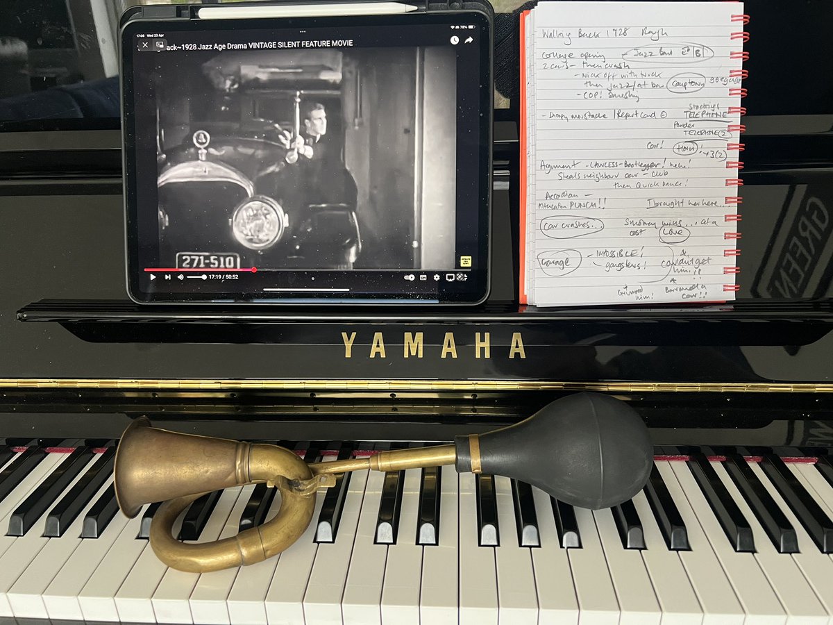 Ashley Valentine (@organ_ised) on Twitter photo Having had a quick chance to watch through tonight’s film.. I knew this old car horn would come in useful one day! <a href="/kenbioscope/">Kennington Bioscope</a> #silentfilm Having had a quick chance to watch through tonight’s film.. I knew this old car horn would come in useful one day! <a href="/kenbioscope/">Kennington Bioscope</a> #silentfilm