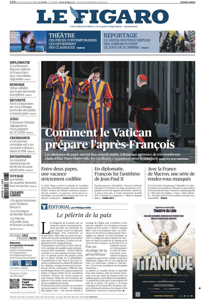 Buen día!!! Estás son las #PortadasdelMundo con las #NoticiasInternacionales de hoy Miércoles 23 de Abril del 2025.