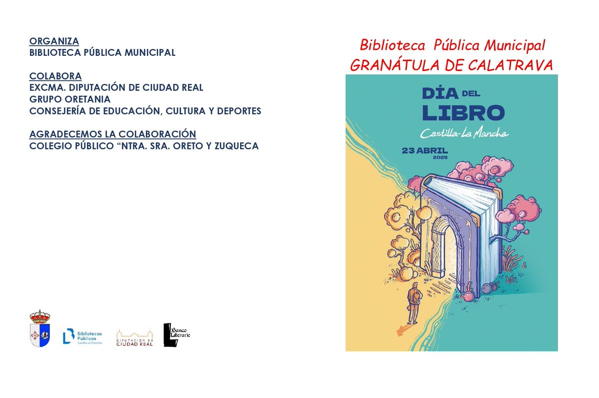 Ayuntamiento Granátula CVA (@aytogranatula) on Twitter photo 𝗣𝗿𝗼𝗴𝗿𝗮𝗺𝗮 𝗱𝗲𝗹 𝗗í𝗮 𝗱𝗲𝗹 𝗟𝗶𝗯𝗿𝗼 📚
¡¡ Anímate y participa en las actividades !! 𝗣𝗿𝗼𝗴𝗿𝗮𝗺𝗮 𝗱𝗲𝗹 𝗗í𝗮 𝗱𝗲𝗹 𝗟𝗶𝗯𝗿𝗼 📚
¡¡ Anímate y participa en las actividades !!