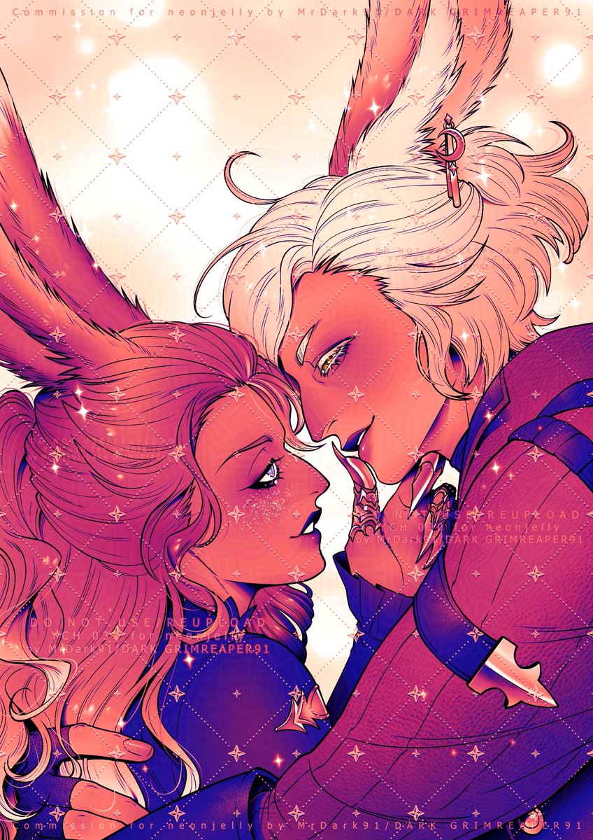 "I've been around the world.
Seven wonders, seven seas.
But when all is said and done, you're the only thing I see, my love."
-Last Man Standing

B&amp;W C❤️mm
For SlipperySylveon  &amp; SashaLerouxx

Light watermark🦋MrDark91

#FinalFantasyXIV #ffxiv #illustration #art #MrDark91art