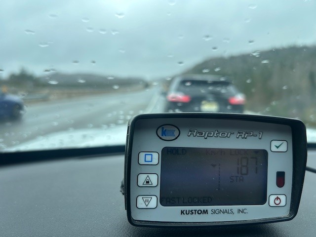 RCMPNB's tweet photo. The #RCMPNB in #Hampton recently stopped this vehicle for travelling 187 km/hr in a 110 km/hr zone on Hwy 1 in #Lakeside. The driver was issued a $604.50 ticket and the vehicle was impounded for 7 days at the owner’s expense. #SlowDownNB https://t.co/J6ROHuz7Wm