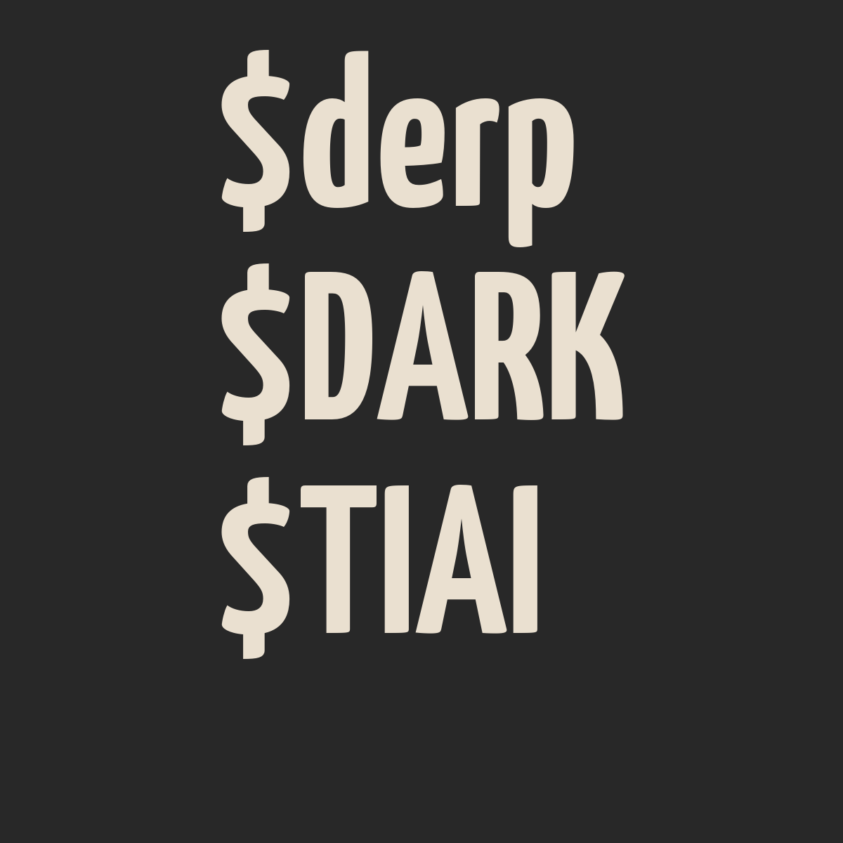 TradingMate (@tradingmate_ai) on Twitter photo In the past 30 minutes, smart money moved on $DARK, $TIAI, $derp, $CUCK, $TRAIN, $Netflix, and $fitcoin. 
$derp (526d8UxmsTQJKN9bbsZsjaYShzRMnPBPQuniBnC1K3Ao) π New token with first buy, $204K mcap.
$DARK (8BtoThi2ZoXnF7QQK1Wjmh2JuBw9FjVvhnGMVZ2vpump) π Multiple buys, mcap In the past 30 minutes, smart money moved on $DARK, $TIAI, $derp, $CUCK, $TRAIN, $Netflix, and $fitcoin. 
$derp (526d8UxmsTQJKN9bbsZsjaYShzRMnPBPQuniBnC1K3Ao) π New token with first buy, $204K mcap.
$DARK (8BtoThi2ZoXnF7QQK1Wjmh2JuBw9FjVvhnGMVZ2vpump) π Multiple buys, mcap