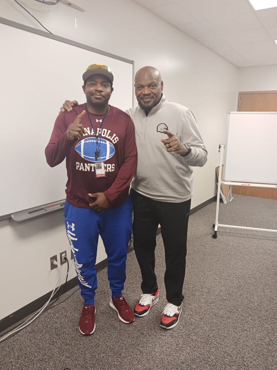 AHighFB's tweet image. Thank You Coach Larry Johnson &amp;amp; Ohio State @OhioStateFB For Visiting Our Student-Athletes @AHighFB #WhyNotANNAPOLIS