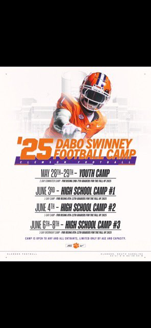 Exzavier burns (@exndowork) on Twitter photo Thank you <a href="/OLCoachCaldwell/">Robbie Caldwell</a> for the invite to Clemson camp <a href="/Coach_TomAllen/">Coach Tom Allen</a> <a href="/ClemsonTigers/">Clemson Athletics</a> <a href="/ClemsonFB/">Clemson Football</a> <a href="/ClemsonInsider/">TheClemsonInsider</a>
<a href="/CoachLidberg/">Brad Lidberg</a> <a href="/prepsrecruit/">Preps Recruiting</a> <a href="/On3Recruits/">On3 Recruits</a> <a href="/Rivals/">Rivals</a> <a href="/RivalsFriedman/">Adam Friedman</a> <a href="/RivalsWardlaw/">Lee Wardlaw</a> <a href="/Godsgift_Nate/">Nate Paxton</a> <a href="/DLInstructor91/">Coach Jackson</a> Thank you <a href="/OLCoachCaldwell/">Robbie Caldwell</a> for the invite to Clemson camp <a href="/Coach_TomAllen/">Coach Tom Allen</a> <a href="/ClemsonTigers/">Clemson Athletics</a> <a href="/ClemsonFB/">Clemson Football</a> <a href="/ClemsonInsider/">TheClemsonInsider</a>
<a href="/CoachLidberg/">Brad Lidberg</a> <a href="/prepsrecruit/">Preps Recruiting</a> <a href="/On3Recruits/">On3 Recruits</a> <a href="/Rivals/">Rivals</a> <a href="/RivalsFriedman/">Adam Friedman</a> <a href="/RivalsWardlaw/">Lee Wardlaw</a> <a href="/Godsgift_Nate/">Nate Paxton</a> <a href="/DLInstructor91/">Coach Jackson</a>