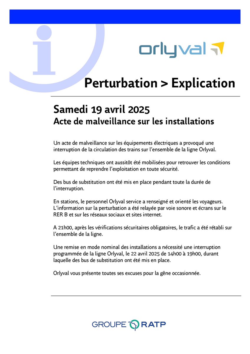 Orlyval (Communication) officiel tweet media
