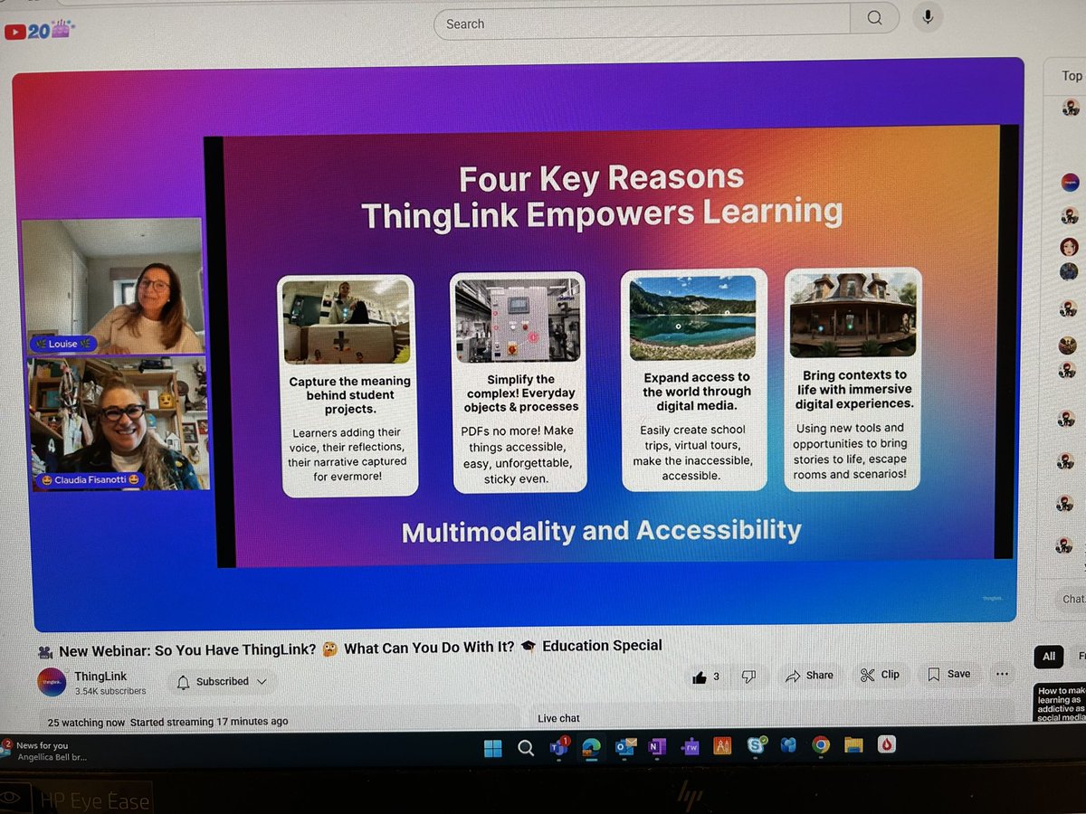 Amanda Pickard 🙋🏻♀️ #weeponder 🧐 (@ajobpickard) on Twitter photo Happening now <a href="/ThingLink_EDU/">ThingLink Education</a> webinar education special with the incredible Louise & Claudia 🥰 Happening now <a href="/ThingLink_EDU/">ThingLink Education</a> webinar education special with the incredible Louise & Claudia 🥰
