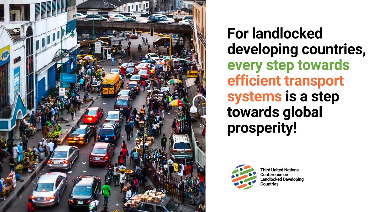 UNOHRLLS's tweet photo. With efficient transit policies & improved transportation networks - #LLDCs can transcend from landlocked to landlinked!
Learn more about the unique challenges #LLDCs face + how #LLDC3 will drive #ProgressThruPartnerships to solve them❗️
➡️ https://t.co/SDuE3j5pd9 https://t.co/bNrYtUhdpS