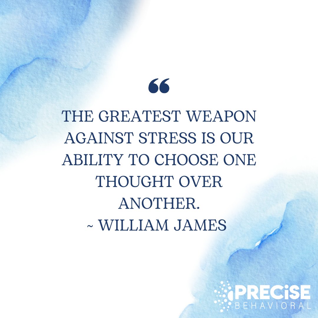Your thoughts shape your stress, so try to choose ones that bring you peace.

#MentalHealth #PreciseBehavioral #PreciseBH