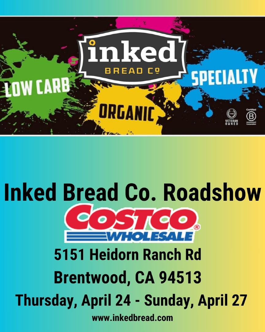 InkedBreadCo's tweet photo. Come sample the expanded selection of our Organic and Keto breads at your local Costco! Then, build your 2-pack at an unbeatable price and recreate the magic at home.
The actual start and end times will match the Costco Store hours daily. Please check with the store to confirm when it is open.
#getinked #thatsmybread #inkedbreadco #inkedroadshow #inkedatcostco #inkedorganics #inkedketo