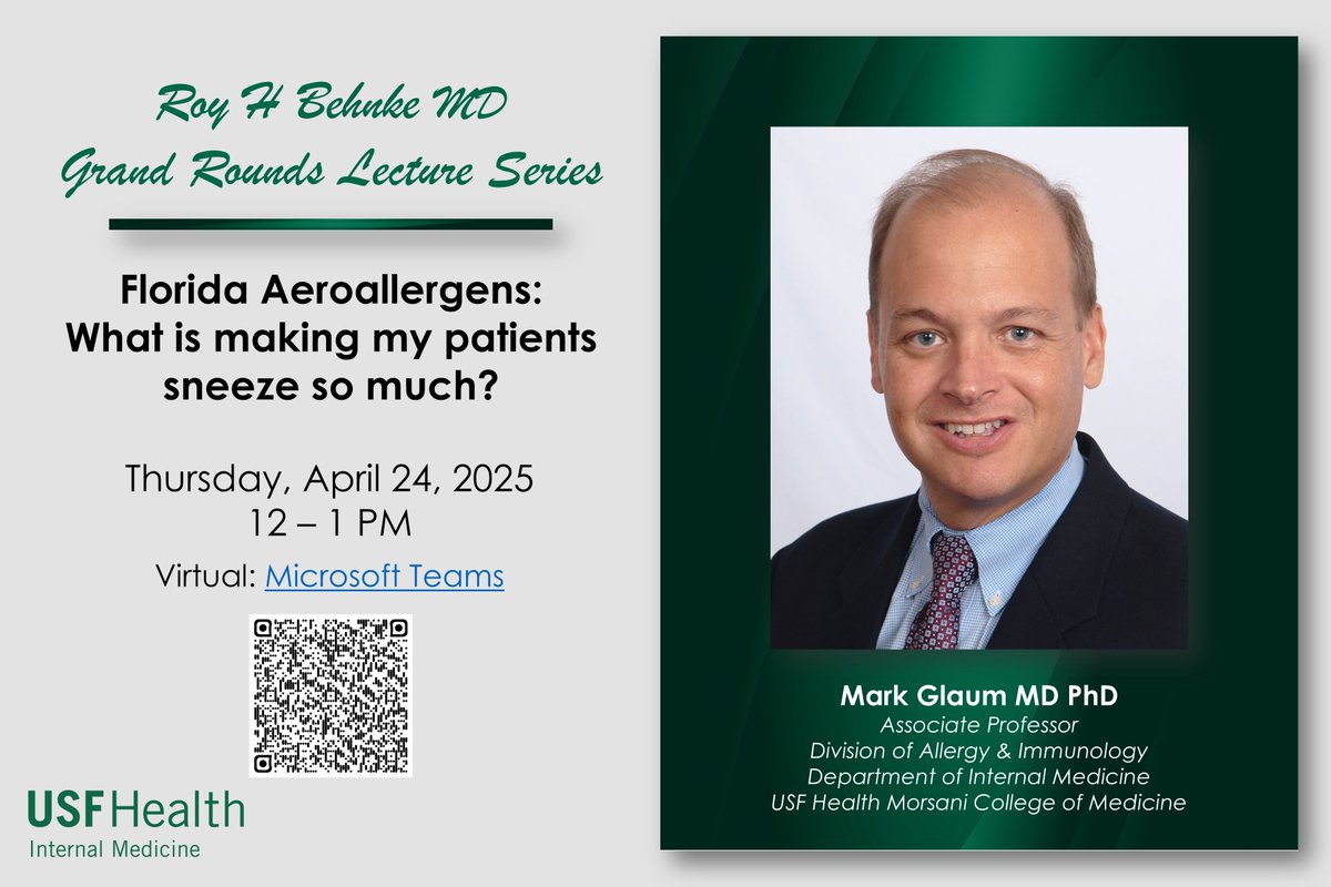 Join us for Grand Rounds tomorrow, 4/24, at noon.
Virtual via Microsoft Teams: tinyurl.com/Spring2025IMGr…
