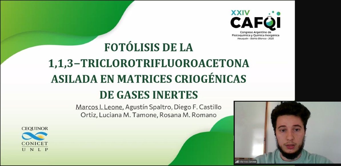 CEQUINOR (@cequinor_ok) on Twitter photo Marcos Leone <a href="/marcosleone0802/">Marcos Leone</a> presentó un trabajo oral en el XXIV Congreso Argentino de Fisicoquímica y Química Inorgánica
Título: FOTÓLISIS DE LA 1,1,3-TRICLOROTRIFLUOROACETONA ASILADA EN MATRICES CRIOGÉNICAS DE GASES INERTES
<a href="/CONICETDialoga/">CONICET Dialoga</a> Marcos Leone <a href="/marcosleone0802/">Marcos Leone</a> presentó un trabajo oral en el XXIV Congreso Argentino de Fisicoquímica y Química Inorgánica
Título: FOTÓLISIS DE LA 1,1,3-TRICLOROTRIFLUOROACETONA ASILADA EN MATRICES CRIOGÉNICAS DE GASES INERTES
<a href="/CONICETDialoga/">CONICET Dialoga</a>