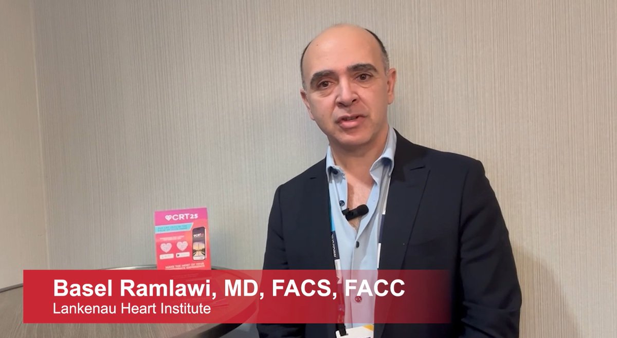 Journal of Invasive Cardiology (@invasivecardiol) on Twitter photo New on the #AFib Topic Center: At #CRT2025, Dr. Basel Ramlawi discusses the role of epicardial LAA exclusion in combating atrial fibrillation-related strokes.
hubs.ly/Q03gpn660 New on the #AFib Topic Center: At #CRT2025, Dr. Basel Ramlawi discusses the role of epicardial LAA exclusion in combating atrial fibrillation-related strokes.
hubs.ly/Q03gpn660