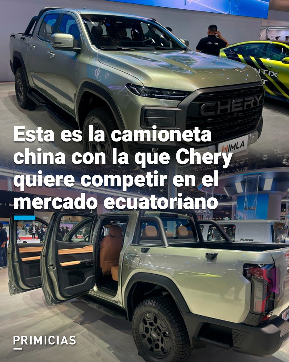 En el Auto Shanghái 2025, Chery presentó al mundo su primer modelo de camioneta: Himla. En los próximos meses, se espera la llegada de este vehículo a Ecuador. prim.ec/gczk50VGrcN