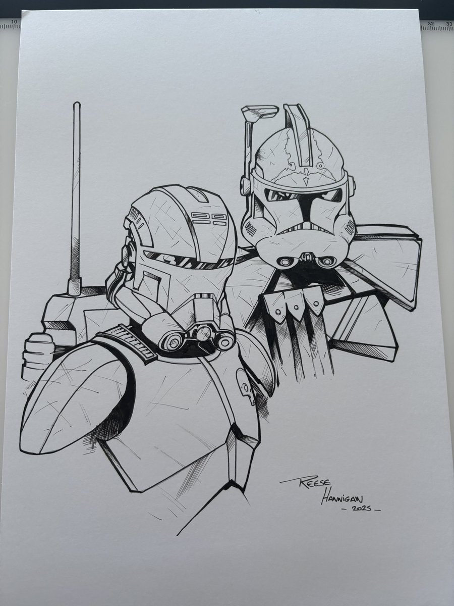 Reesehannart's tweet photo. Another two comissions in the bag 💪🏼💪🏼

Wrecker + echo and fives 

#starwars #clonewars #comissons #badbatch #tbb https://t.co/gngLz0hKYV
