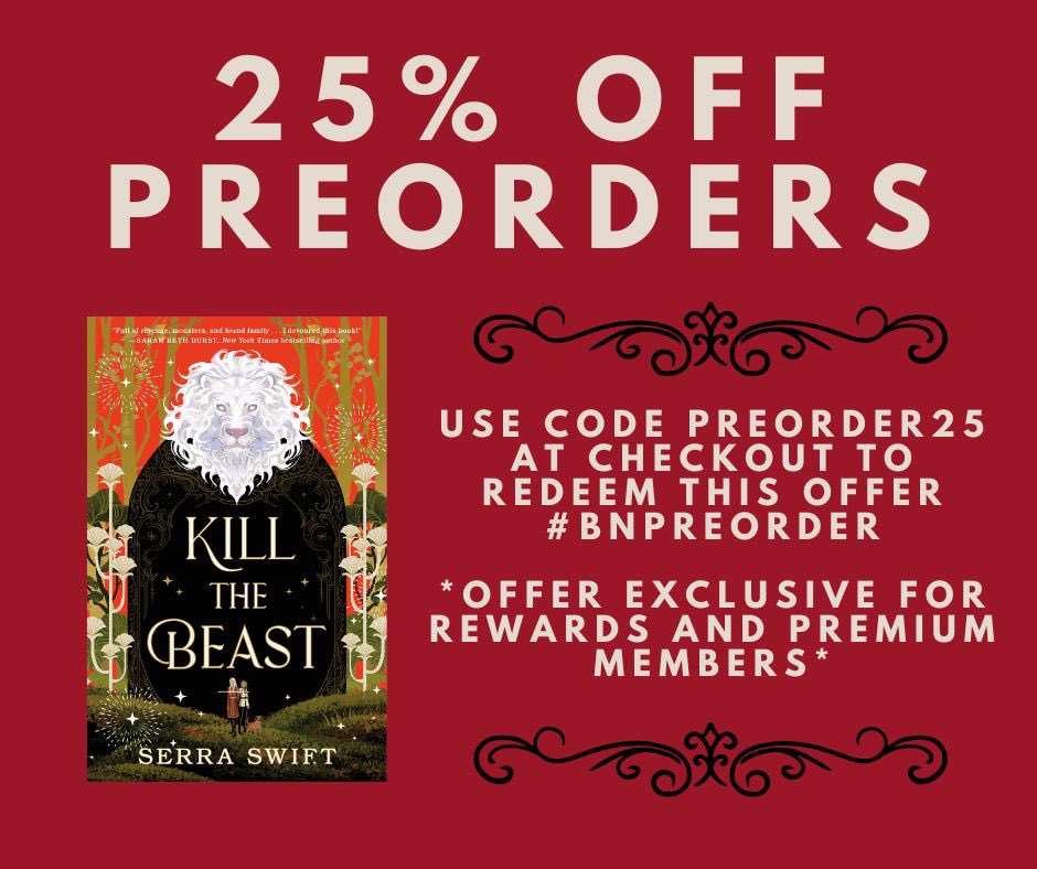 Heyyyyyy!!! Did you know that you can get 25% off if you preorder my book from Barnes &amp; Noble?? The sale goes from 4/23 to 4/25 so head on over there ASAP!! 🎉🙌🏻 

barnesandnoble.com/w/kill-the-bea…

#bnpreorder