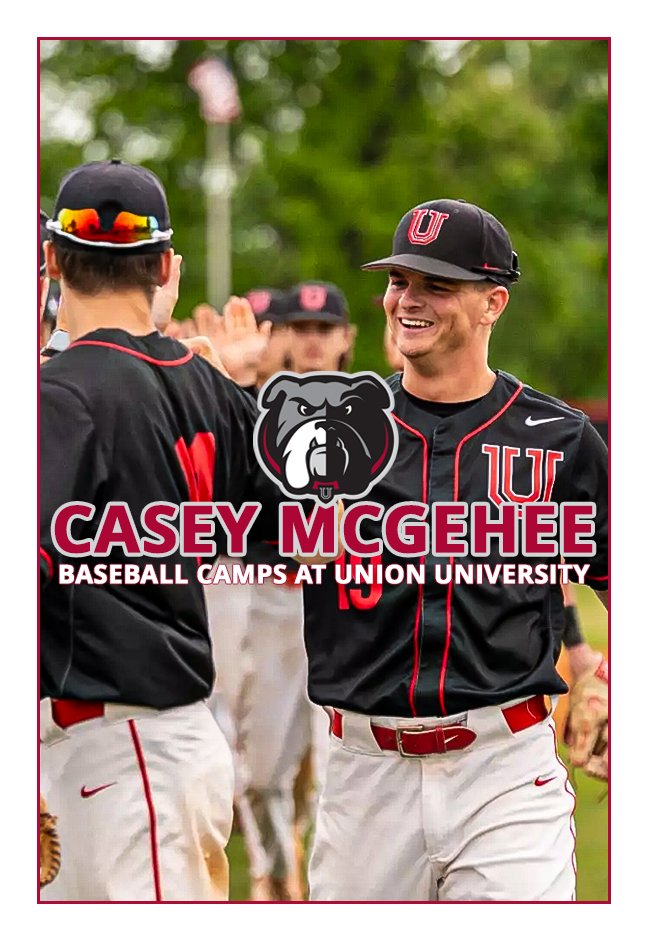 🗓 July 7-8 
📍Fesmire Field, Union University
caseymcgeheebaseball.com
#WeAreUU #Baseball
