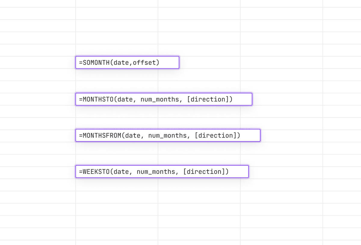 New in Equals: we’ve added a few custom formulas to make working with dates even easier.