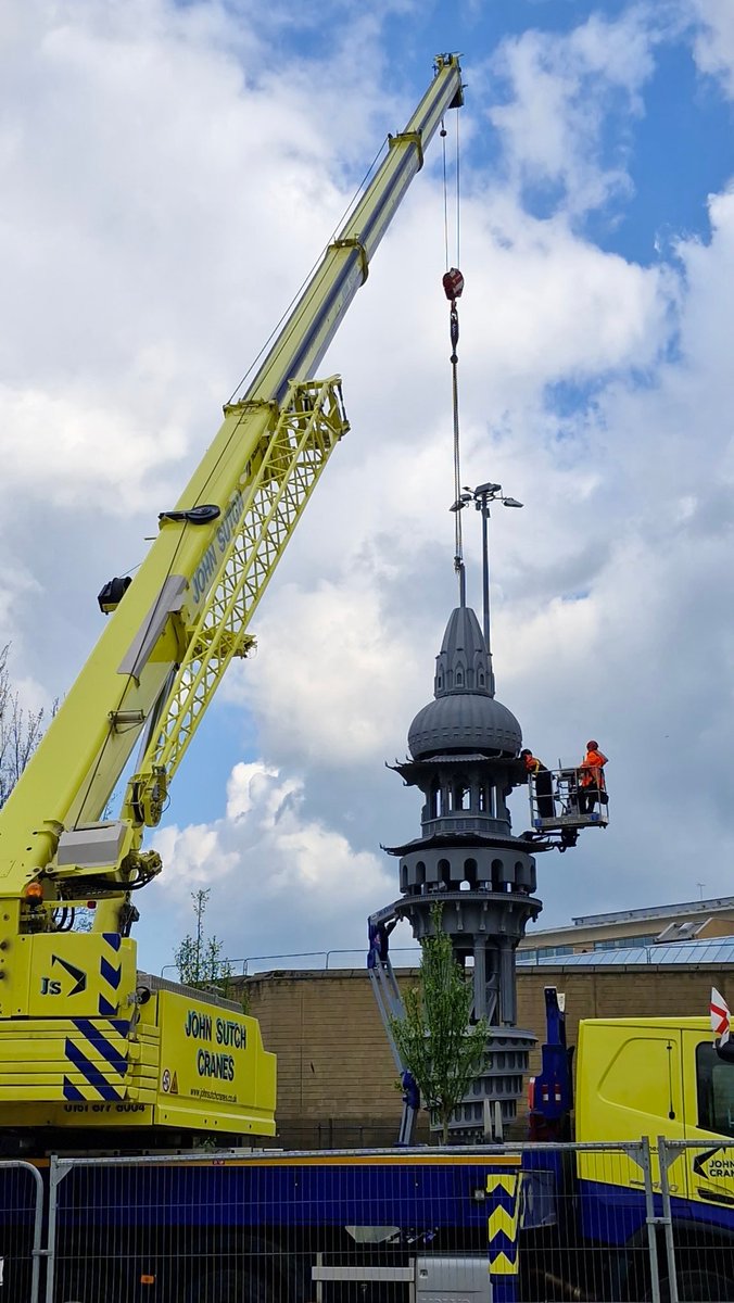 Work on the Tower of Now installation continues #Bradford2025