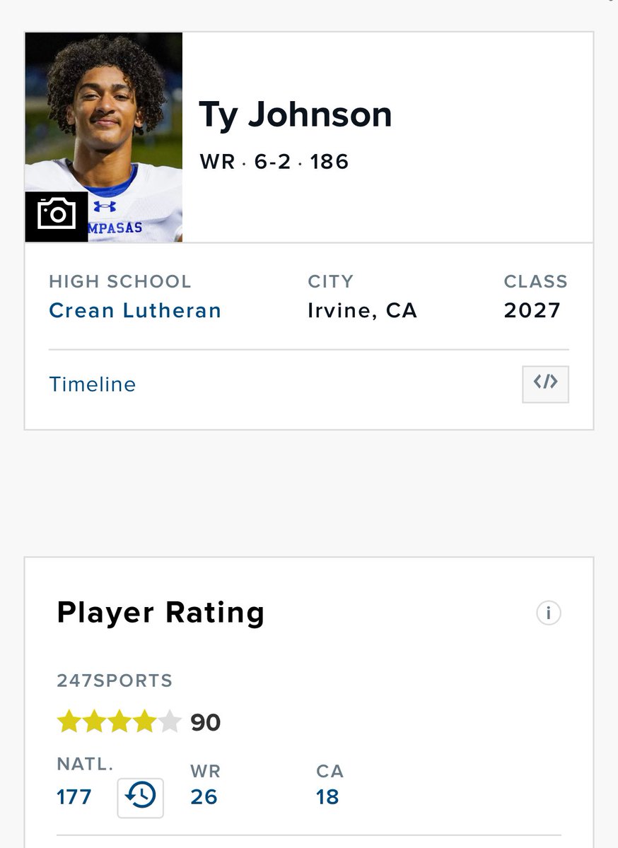 Blessed to be Ranked a 4⭐️ by <a href="/247Sports/">247Sports</a> not satisfied yet.
Thank you <a href="/GregBiggins/">Greg Biggins</a> for the rating 

<a href="/JScruggs247/">Jordan Scruggs</a> <a href="/BrandonHuffman/">Brandon Huffman</a> <a href="/BrianDohn247/">BrianDohn247</a> <a href="/Perroni247/">Brian Perroni</a> <a href="/CoachCeeDaGr8/">Coach Cee</a> <a href="/CoachTroop3/">elite_Threatz</a>