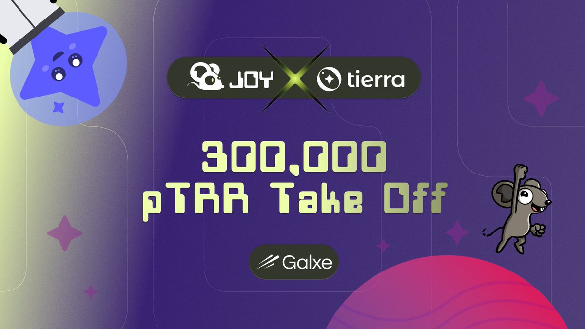 playonjoy's tweet photo. JOY x @tierra_live Campaign, now live 💛

Here’s what’s on the menu for the JOYFAM:

300,000 pTRR ($1500) split across two activities;
- JOY x Tierra Galxe Campaign: 260,000 pTRR  
- Engage Bot Activity on Discord: 40,000 pTRR 

Galxe Link – https://t.co/7AZxuSjKJv

Details about the Engage Bot Activity will be shared on Discord, so hop in and stay tuned 🎶🎧