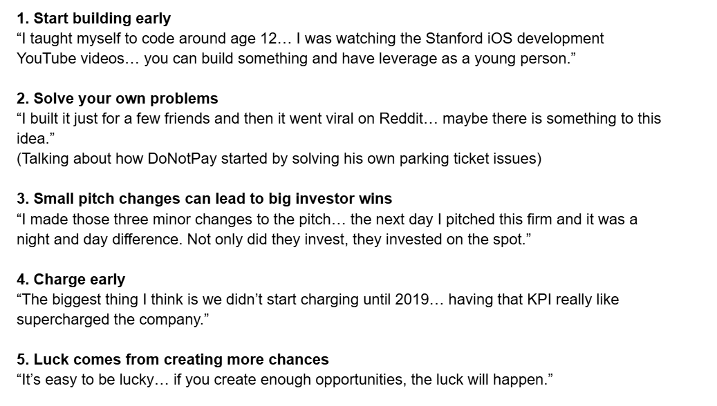 5 Takeaways from <a href="/OriginsInc/">Origins</a> new podcast with <a href="/jbrowder1/">Joshua Browder</a> (Founder of DoNotPay)