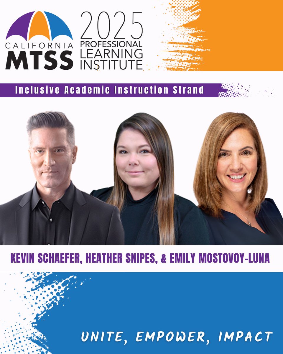 📢 Don’t miss this #CAMTSS 2025 session!

📌 UDL &amp; Early Learning Alignment
🗓 July 23 | 2:20 PM

Kevin Schaefer, Heather Snipes &amp; Emily Mostovoy-Luna help cut through the noise for real impact.

📍 Anaheim, CA
🔗 camtsspli.ocde.us

#UniteEmpowerImpact <a href="/OCDeptofEd/">OCDE</a>
