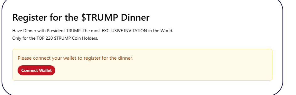 How much $TRUMP do I need to get that dinner 👀👀