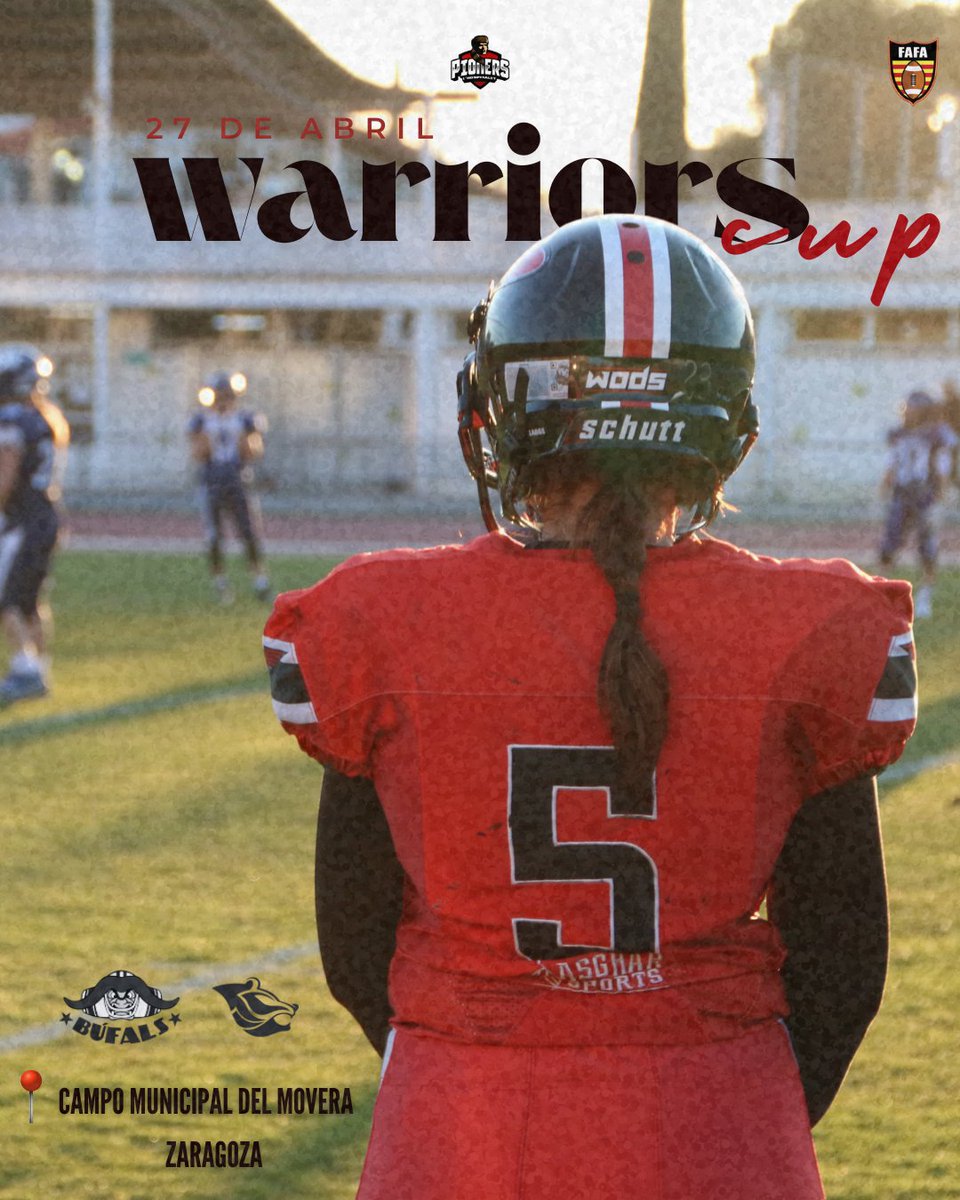 ➡️El fin de semana ponemos rumbo a Zaragoza para disputar el triangular de la Warriors Cup, organizado por la @fedaragonfootball y donde nos enfrentaremos a <a href="/ososrivas/">Osos Rivas Football</a> &amp; @barcelona_bufals 🤘🏻

¡Ven a disfrutar de una jornada de fútbol americano en vivo! la entrada es gratuita 😉