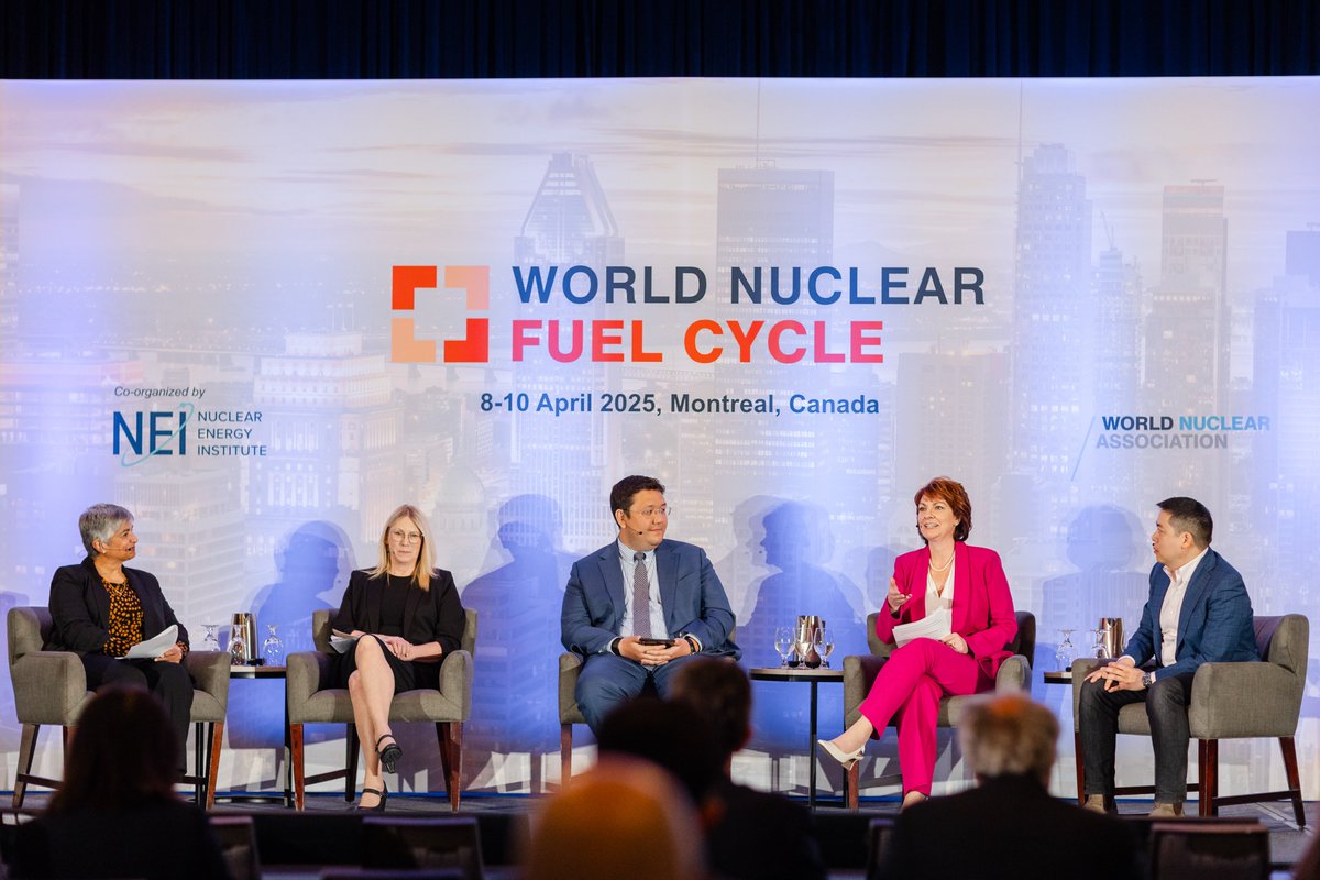 WorldNuclear's tweet image. ⚛️ To continue our last post, we are sharing some more highlights from our World Nuclear Fuel Cycle 2025 conference which we held together with the Nuclear Energy Institute (@NEI) on 8-10 April in Montreal, Canada, bringing together over 300 delegates 🇨🇦 🙂 ⚛️

#wnfc #wnfc2025