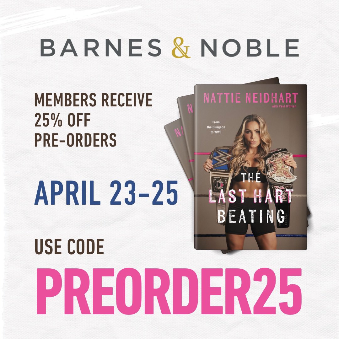 Nattie (@natbynature) on Twitter photo Hey guys! Any Barnes and Noble members will receive 25% off using code PREORDER25 at checkout
Code is valid from Wednesday, April 23 to Friday, April 25!
<a href="/bnbooks/">Barnes & Noble</a>
Get your copy today before I announce something else exciting! …… 📕 🚌 🖊️
tinyurl.com/lasthartbeating Hey guys! Any Barnes and Noble members will receive 25% off using code PREORDER25 at checkout
Code is valid from Wednesday, April 23 to Friday, April 25!
<a href="/bnbooks/">Barnes & Noble</a>
Get your copy today before I announce something else exciting! …… 📕 🚌 🖊️
tinyurl.com/lasthartbeating