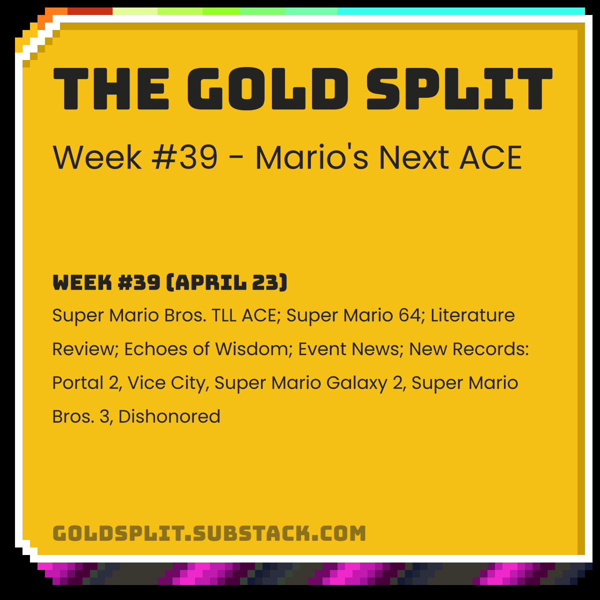 The Gold Split - A Speedrunning Newsletter tweet media