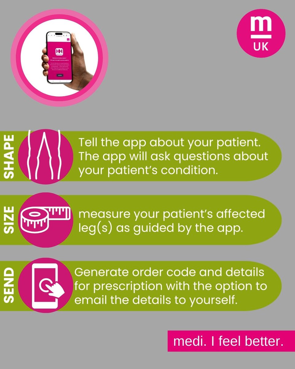 mediUKLtd's tweet image. Have you tried the medi 𝗛𝗼𝘀𝗶𝗲𝗿𝘆® 𝗛𝘂𝗻𝘁𝗲𝗿 𝗮𝗽𝗽?  The right right hosiery solution at your fingertips, making hosiery selection simple:

𝗦𝗵𝗮𝗽𝗲 
𝗦𝗶𝘇𝗲 
𝗦𝗲𝗻𝗱 

To launch the app - hosieryhunter.mediuk.co.uk 

#mediven #compression #compressionhosiery